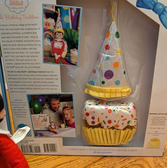 Elf on the Shelf A Birthday Tradition Book, Costume and girl Elf on a shelf - Picture 6 of 13
